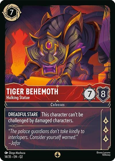 Image for Tiger Behemoth - Hulking Statue (14/35) (Illumineer's Quest: Palace Heist) (Q2) - Disney Lorcana