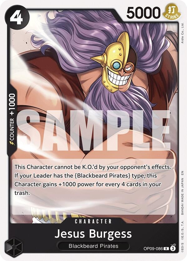 Image for Jesus Burgess (Reprint) (OP09-086) (Starter Deck 27: BLACK Marshall.D.Teach) (ST-27) - One Piece Card Game