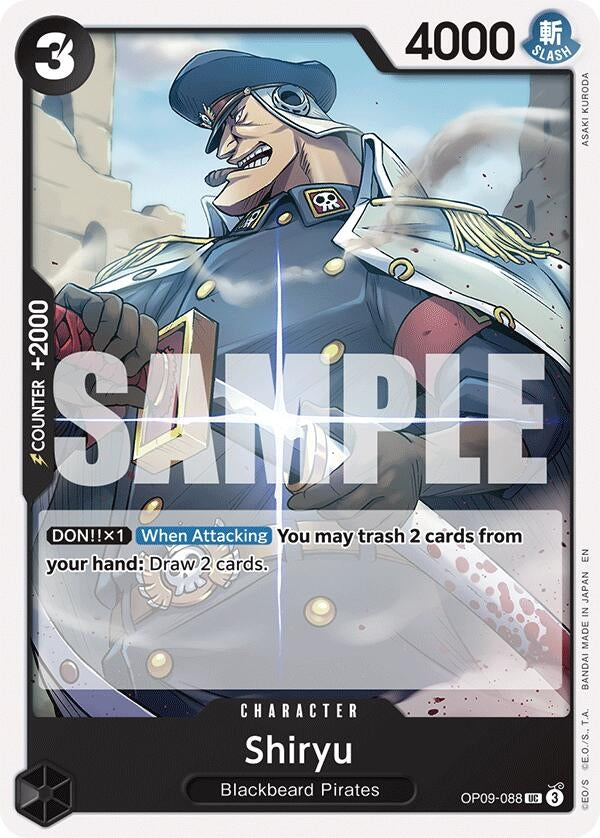 Image for Shiryu (Reprint) (OP09-088) (Starter Deck 27: BLACK Marshall.D.Teach) (ST-27) - One Piece Card Game