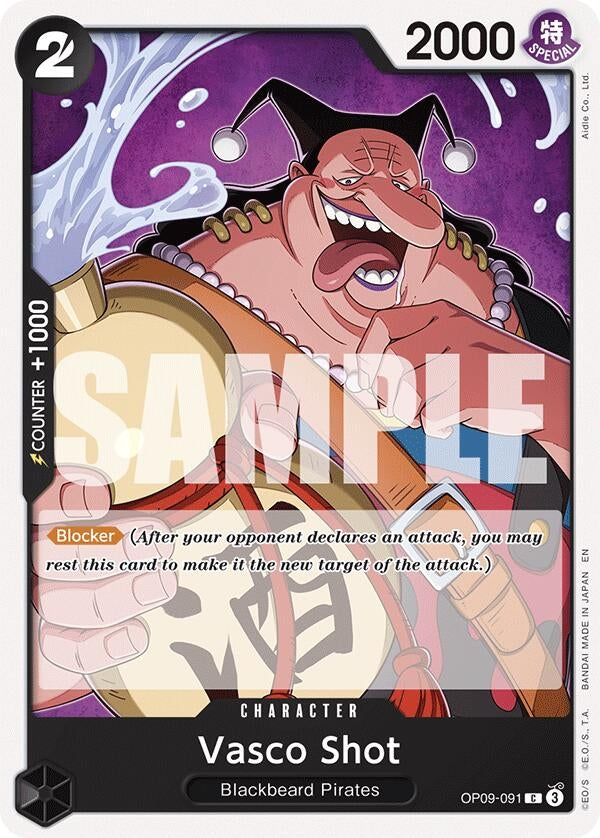 Image for Vasco Shot (Reprint) (OP09-091) (Starter Deck 27: BLACK Marshall.D.Teach) (ST-27) - One Piece Card Game