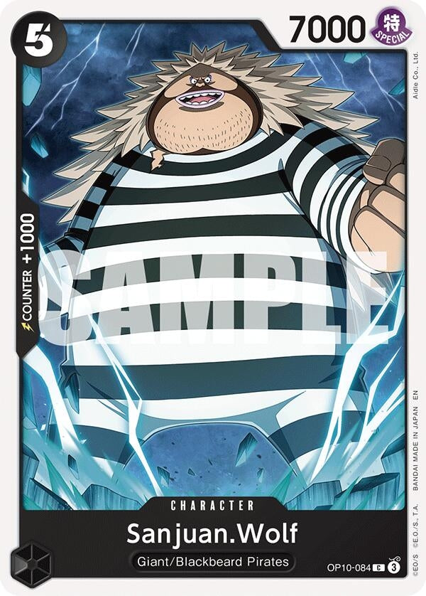 Image for Sanjuan.Wolf (Reprint) (OP10-084) (Starter Deck 27: BLACK Marshall.D.Teach) (ST-27) - One Piece Card Game