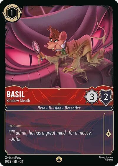Image for Basil - Shadow Sleuth (17/35) (Illumineer's Quest: Palace Heist) (Q2) - Disney Lorcana