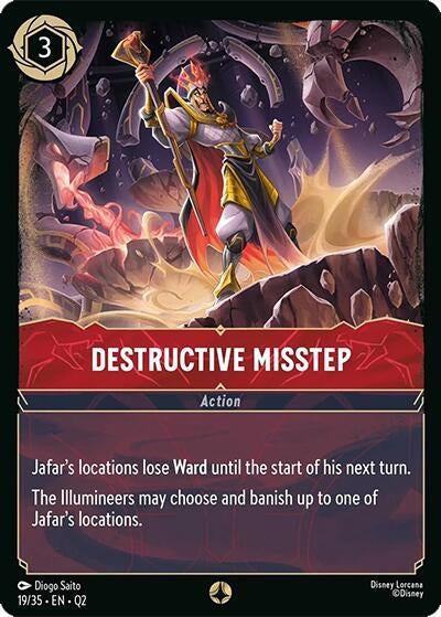Image for Destructive Misstep (19/35) (Illumineer's Quest: Palace Heist) (Q2) - Disney Lorcana