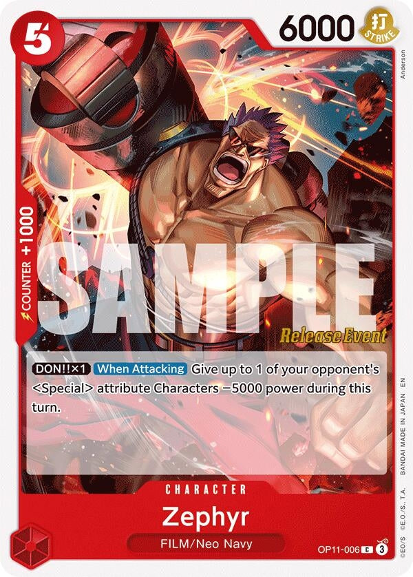 Image for Zephyr (OP11-006) (A Fist of Divine Speed Release Event Cards) (OP11 RE) - One Piece Card Game