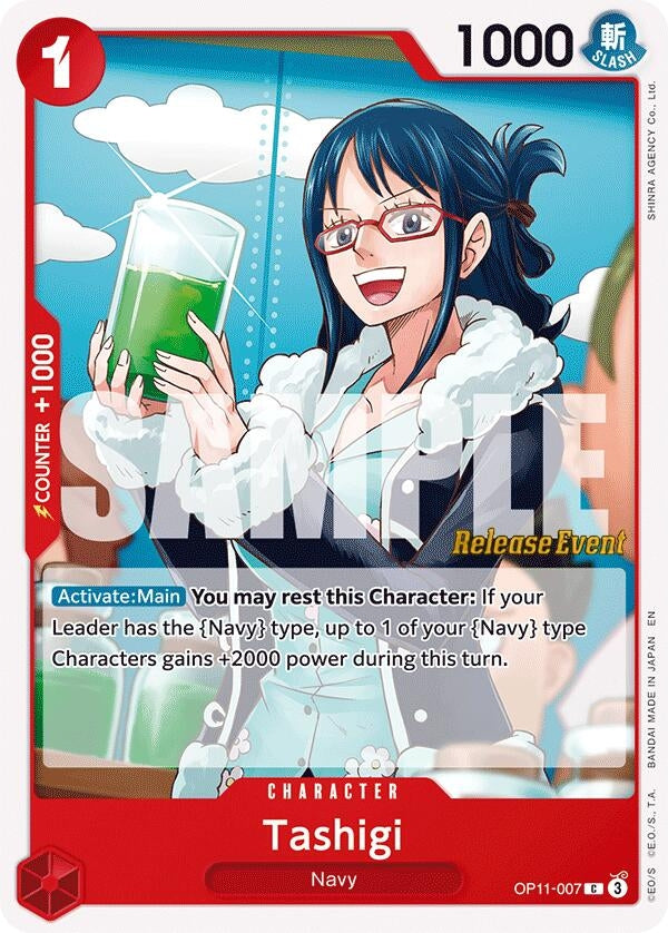 Image for Tashigi (OP11-007) (A Fist of Divine Speed Release Event Cards) (OP11 RE) - One Piece Card Game
