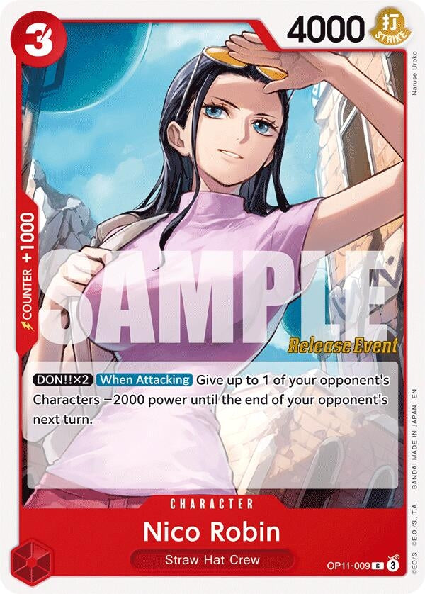 Image for Nico Robin (OP11-009) (A Fist of Divine Speed Release Event Cards) (OP11 RE) - One Piece Card Game