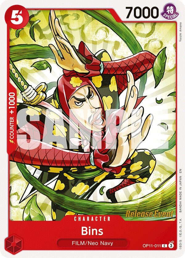 Image for Bins (OP11-011) (A Fist of Divine Speed Release Event Cards) (OP11 RE) - One Piece Card Game