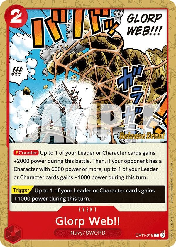 Image for Glorp Web!! (OP11-019) (A Fist of Divine Speed Release Event Cards) (OP11 RE) - One Piece Card Game