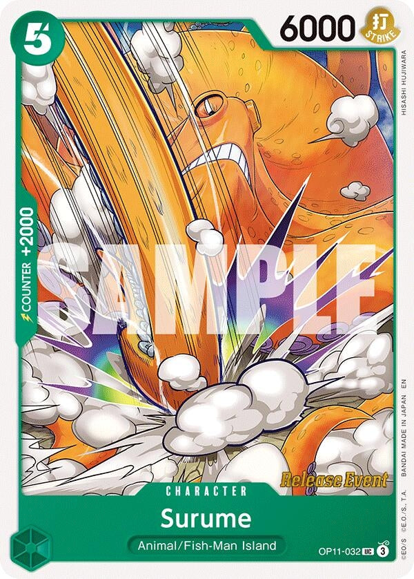 Image for Surume (OP11-032) (A Fist of Divine Speed Release Event Cards) (OP11 RE) - One Piece Card Game