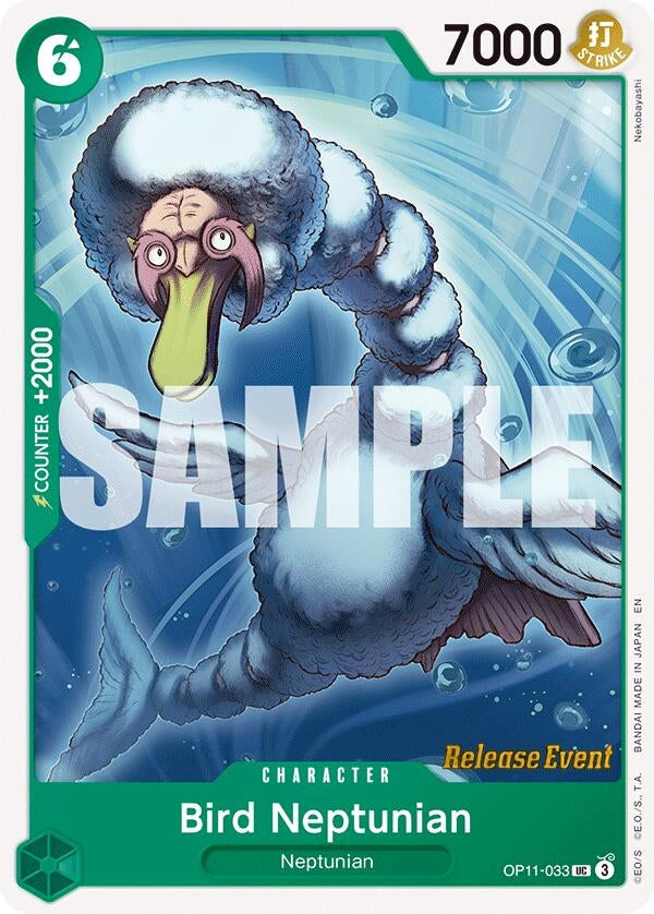 Image for Bird Neptunian (OP11-033) (A Fist of Divine Speed Release Event Cards) (OP11 RE) - One Piece Card Game