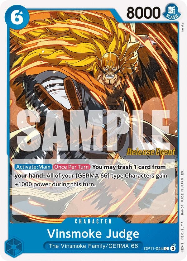 Image for Vinsmoke Judge (OP11-044) (A Fist of Divine Speed Release Event Cards) (OP11 RE) - One Piece Card Game