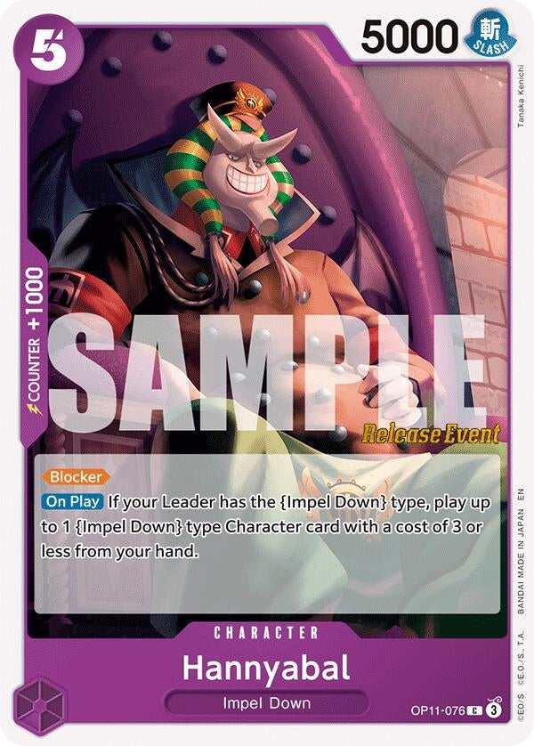 Image for Hannyabal (OP11-076) (A Fist of Divine Speed Release Event Cards) (OP11 RE) - One Piece Card Game