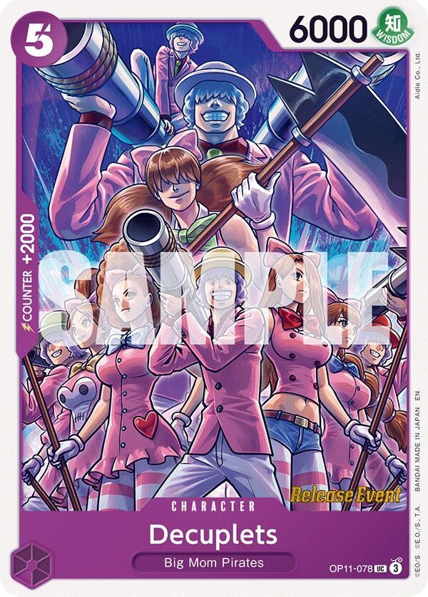 Image for Decuplets (OP11-078) (A Fist of Divine Speed Release Event Cards) (OP11 RE) - One Piece Card Game