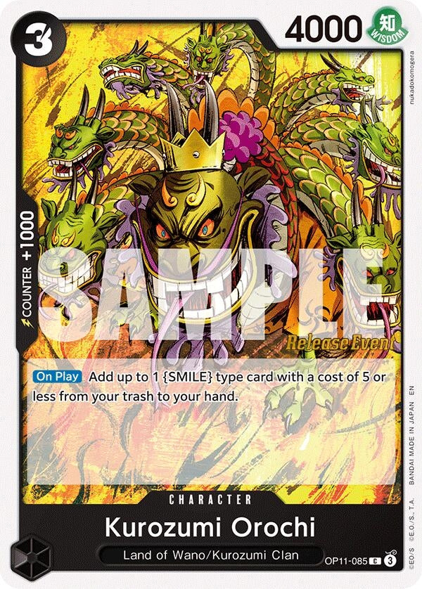 Image for Kurozumi Orochi (OP11-085) (A Fist of Divine Speed Release Event Cards) (OP11 RE) - One Piece Card Game