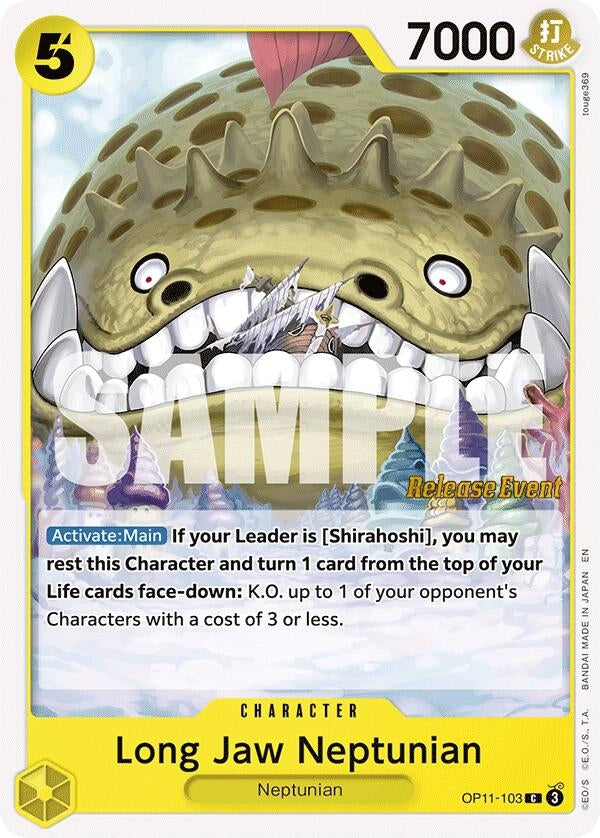 Image for Long-Jaw Neptunian (OP11-103) (A Fist of Divine Speed Release Event Cards) (OP11 RE) - One Piece Card Game