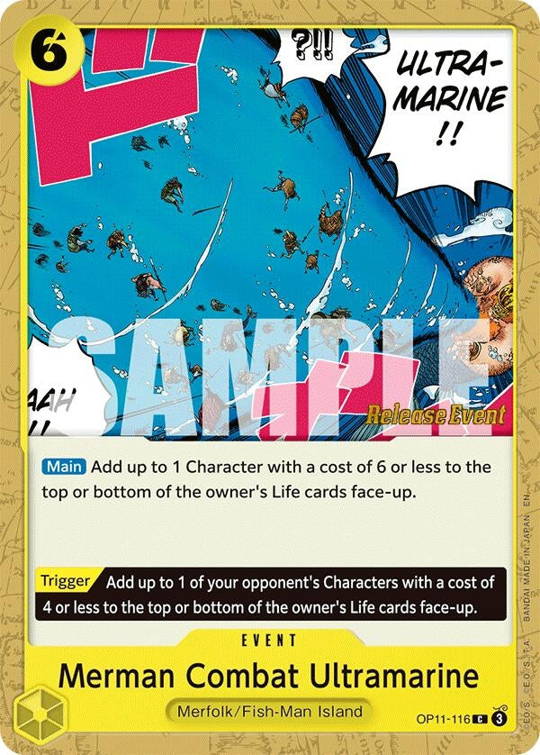 Image for Merman Combat Ultramarine (OP11-116) (A Fist of Divine Speed Release Event Cards) (OP11 RE) - One Piece Card Game
