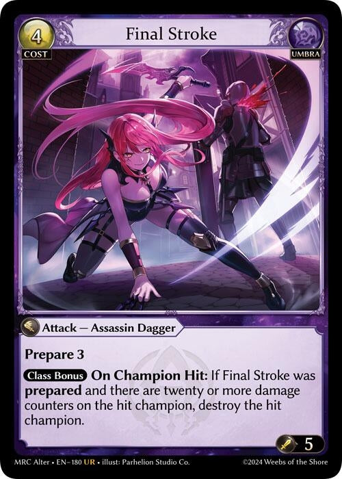 Image for Final Stroke (180) (Mercurial Heart Alter Edition) (MH Alter) - Grand Archive TCG