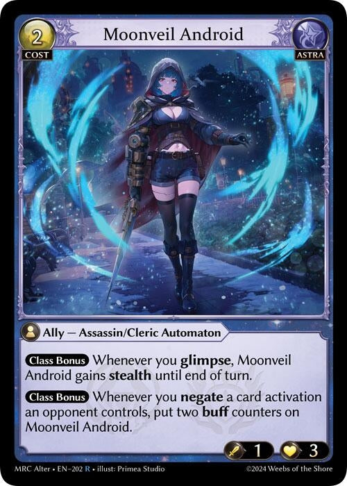 Image for Moonveil Android (202) (Mercurial Heart Alter Edition) (MH Alter) - Grand Archive TCG
