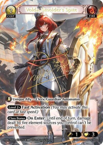 Image for Volda, Smolder's Spite (CSR) (211) (Mercurial Heart Alter Edition) (MH Alter) - Grand Archive TCG