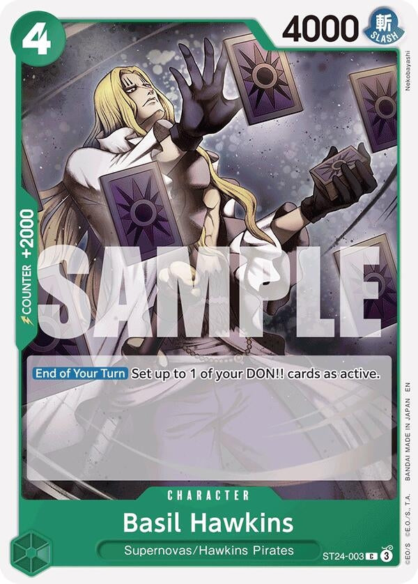 Image for Basil Hawkins (ST24-003) (Starter Deck 24: GREEN Jewelry Bonney) (ST-24) - One Piece Card Game