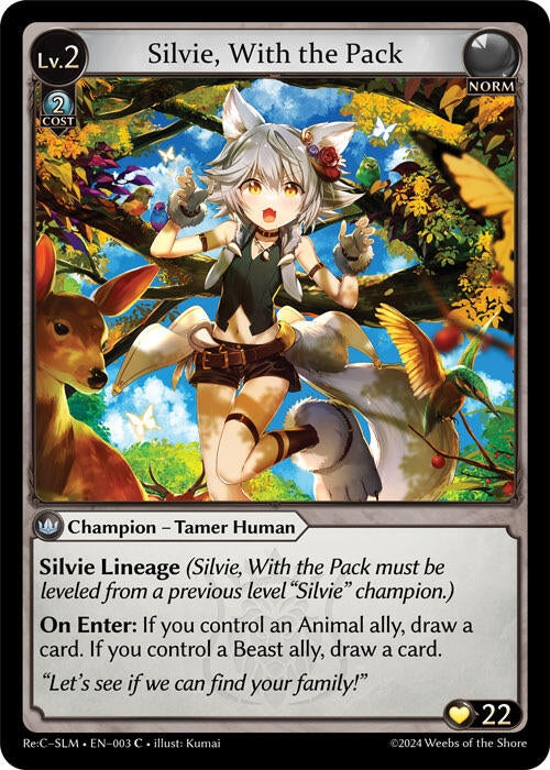 Image for Silvie, With the Pack (003) (Silvie, Slime Sovereign Re: Collection Lite) (SLMLTE) - Grand Archive TCG