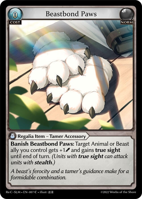 Image for Beastbond Paws (007) (Silvie, Slime Sovereign Re: Collection Lite) (SLMLTE) - Grand Archive TCG
