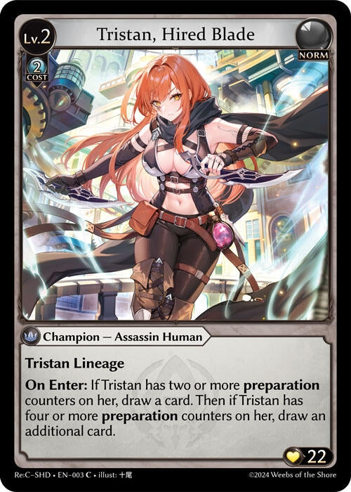 Image for Tristan, Hired Blade (003) (Tristan, Shadowdancer Re:Collection Lite) (SHDLTE) - Grand Archive TCG