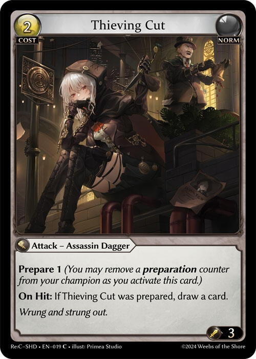 Image for Thieving Cut (019) (Tristan, Shadowdancer Re:Collection Lite) (SHDLTE) - Grand Archive TCG