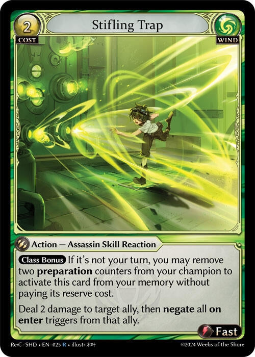 Image for Stifling Trap (025) (Tristan, Shadowdancer Re:Collection Lite) (SHDLTE) - Grand Archive TCG