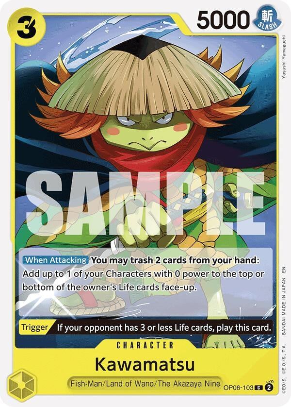 Image for Kawamatsu (Reprint) (OP06-103) (Starter Deck 28: GREEN/YELLOW Yamato) (ST-28) - One Piece Card Game