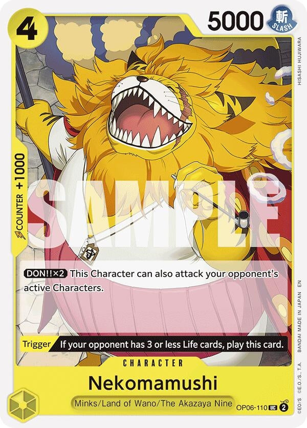 Image for Nekomamushi (Reprint) (OP06-110) (Starter Deck 28: GREEN/YELLOW Yamato) (ST-28) - One Piece Card Game