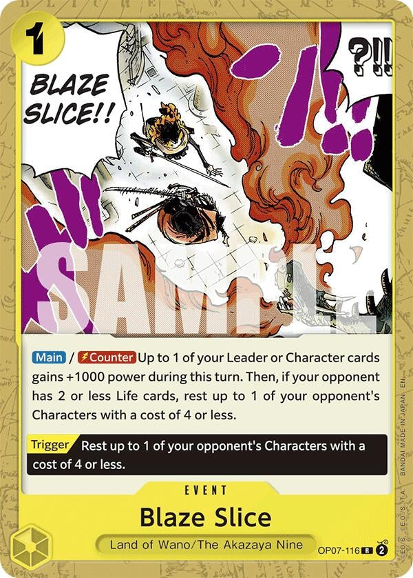 Image for Blaze Slice (Reprint) (OP07-116) (Starter Deck 28: GREEN/YELLOW Yamato) (ST-28) - One Piece Card Game