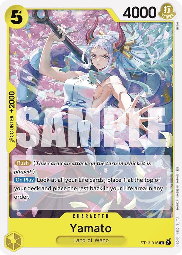 Image for Yamato (Reprint) (ST13-016) (Starter Deck 28: GREEN/YELLOW Yamato) (ST-28) - One Piece Card Game