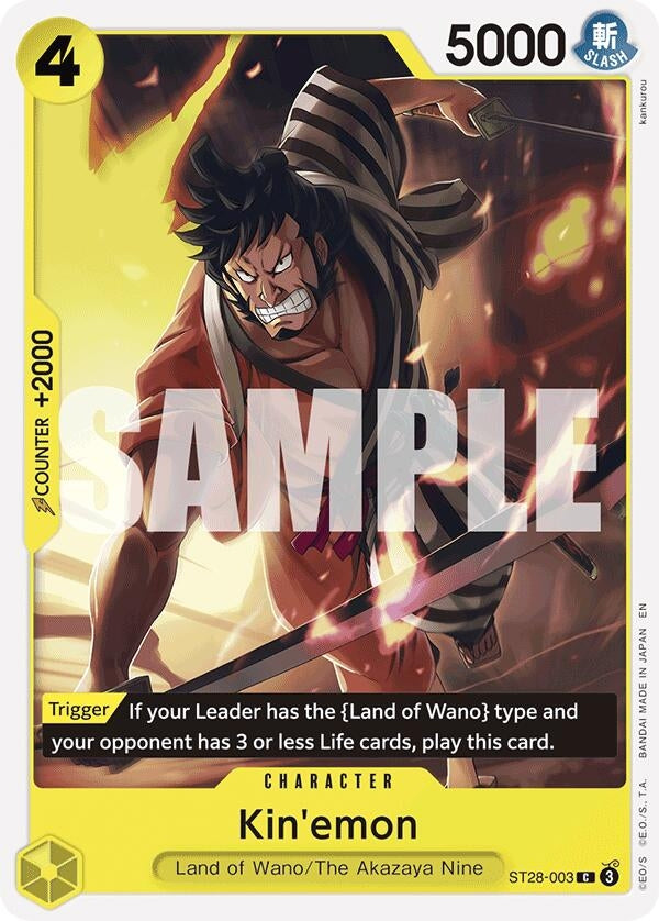 Image for Kin'emon (ST28-003) (Starter Deck 28: GREEN/YELLOW Yamato) (ST-28) - One Piece Card Game
