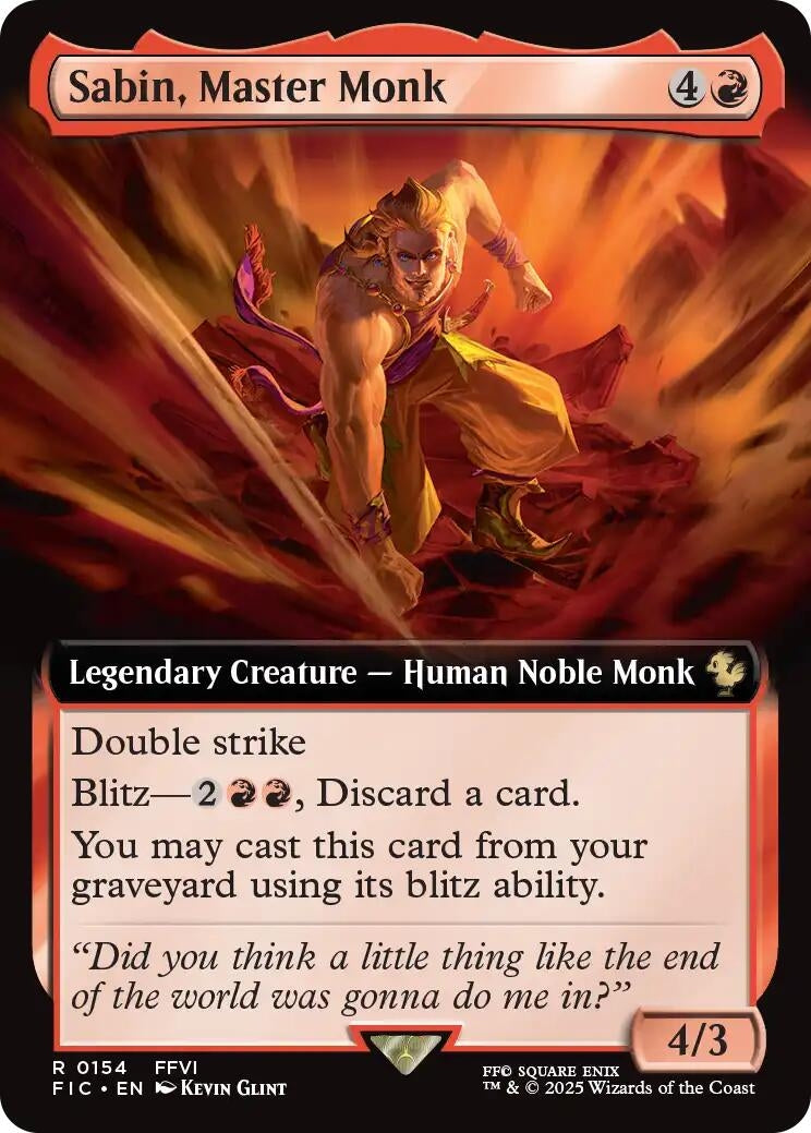 Sabin, Master Monk (Extended Art) (154) (FINAL FANTASY)