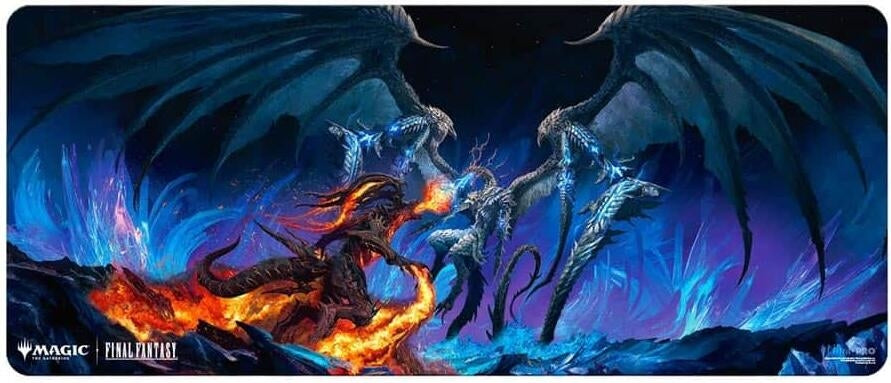 Image for FINAL FANTASY 6ft Table Playmat for Magic: The Gathering - Bahamut and Ifrit - Playmats
