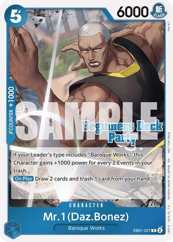 Image for Mr. 1 (Daz.Bonez) (Beginners Deck Party [ST-23] - [ST-28] Participation Pack) (EB01-027) (One Piece Promotion Cards) (OP-PR) - One Piece Card Game