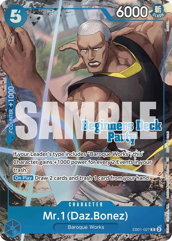Image for Mr. 1 (Daz.Bonez) (Beginners Deck Party [ST-23] - [ST-28] Winner Pack) (EB01-027) (One Piece Promotion Cards) (OP-PR) - One Piece Card Game