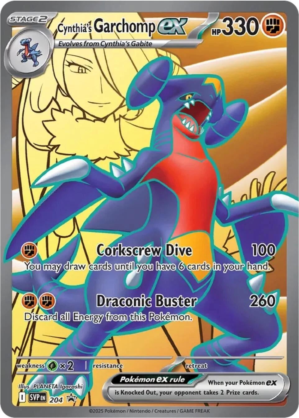 Image for Cynthia's Garchomp ex (204) (SV: Scarlet & Violet Promo Cards) (SVP) - Pokemon