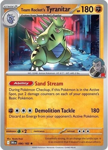 Image for Team Rocket's Tyranitar (Non-holo) (096/182) (Deck Exclusives) (PR) - Pokemon