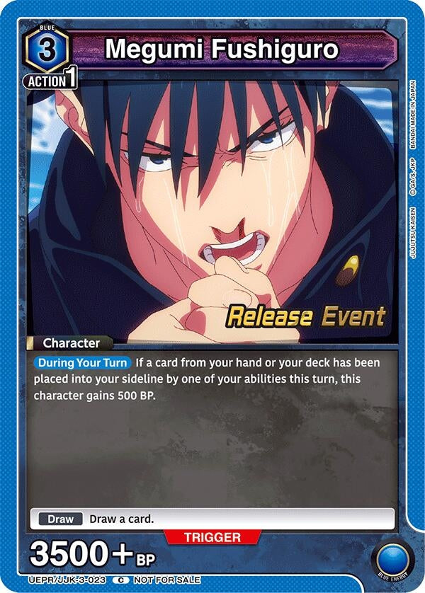 Image for Megumi Fushiguro (023) (UEPR/JJK-3-023) (UEX02BT: Jujutsu Kaisen Vol.2 Release Event Cards) (UEX02BT_RE) - Union Arena