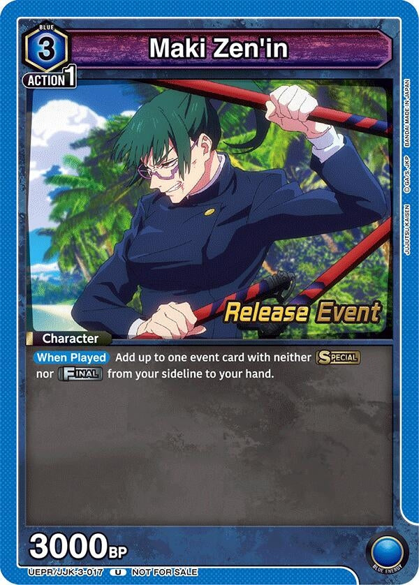 Image for Maki Zen'in (UEPR/JJK-3-017) (UEX02BT: Jujutsu Kaisen Vol.2 Release Event Cards) (UEX02BT_RE) - Union Arena