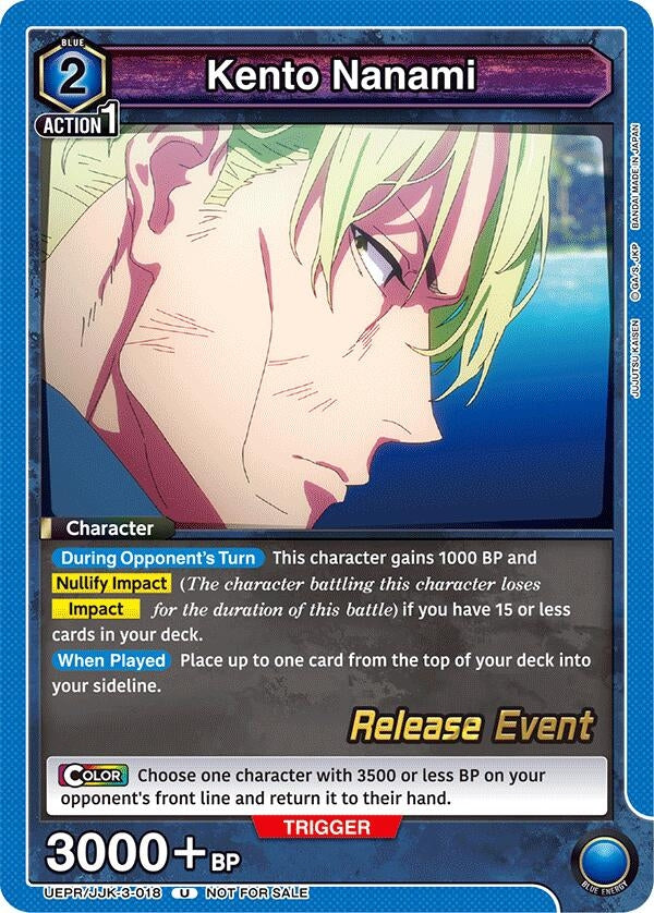 Image for Kento Nanami (018) (UEPR/JJK-3-018) (UEX02BT: Jujutsu Kaisen Vol.2 Release Event Cards) (UEX02BT_RE) - Union Arena