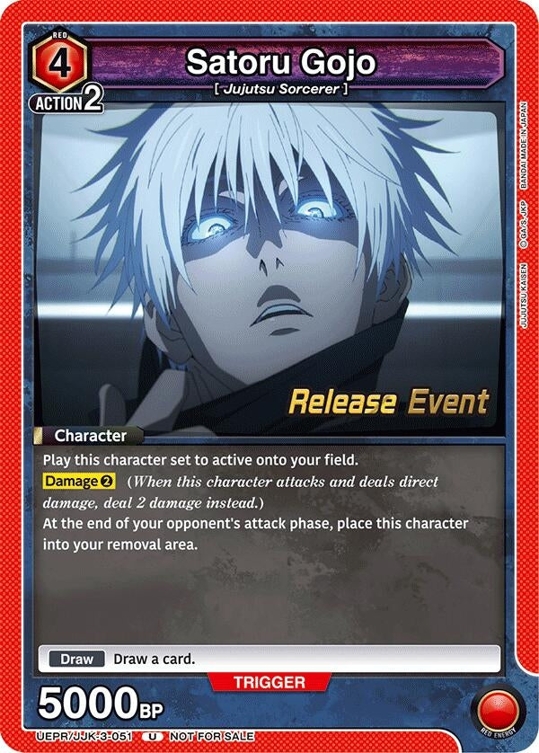 Image for Satoru Gojo (051) (UEPR/JJK-3-051) (UEX02BT: Jujutsu Kaisen Vol.2 Release Event Cards) (UEX02BT_RE) - Union Arena