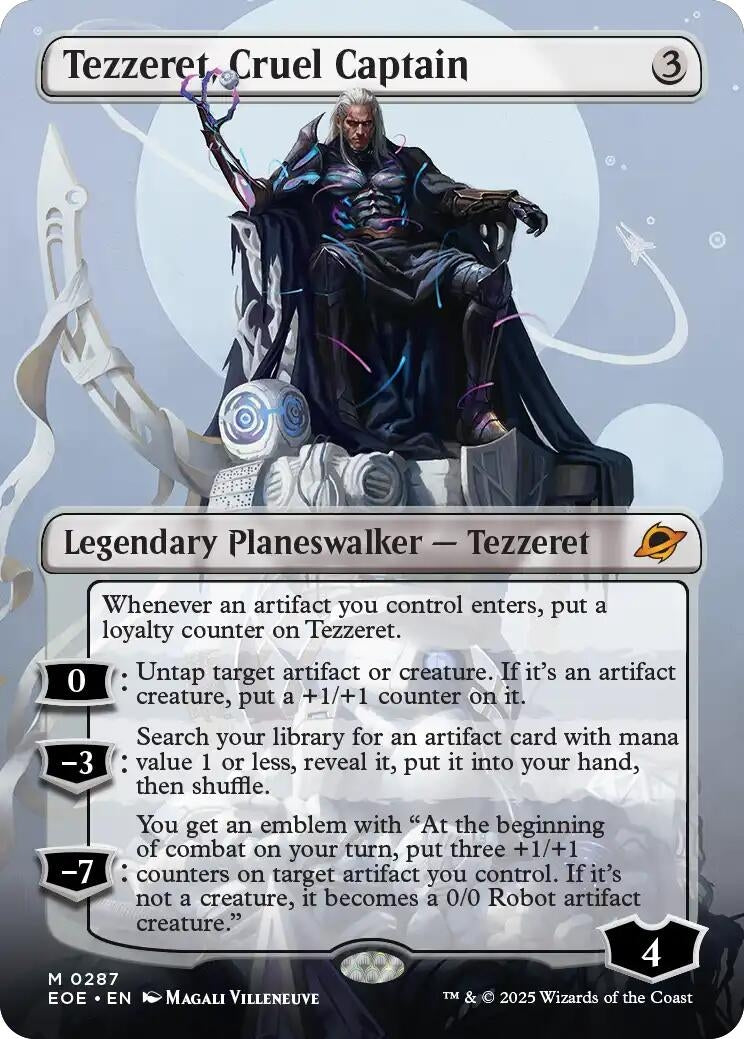 Tezzeret, Cruel Captain (Borderless) (287) (Edge of Eternities)