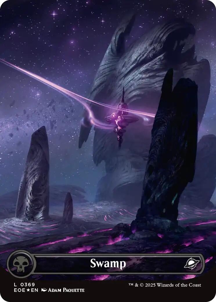 Swamp (0369) (Borderless) (Galaxy Foil) (369) (Edge of Eternities)
