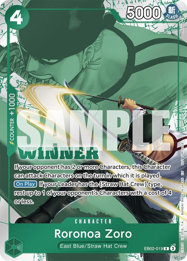 Image for Roronoa Zoro (Winner Pack 2025 Vol. 3) (EB02-019) (One Piece Promotion Cards) (OP-PR) - One Piece Card Game