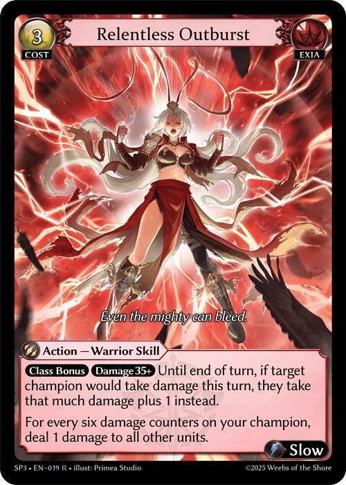 Image for Relentless Outburst (019) (Supporter Pack 3) (SP3) - Grand Archive TCG