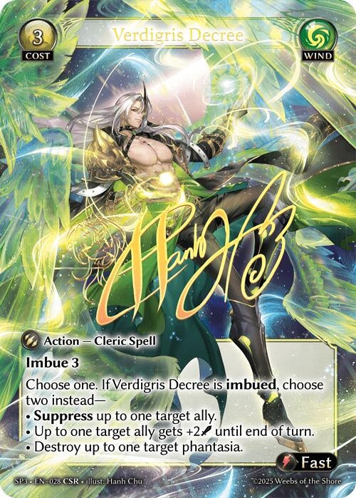 Image for Verdigris Decree (CSR) (028) (Supporter Pack 3) (SP3) - Grand Archive TCG
