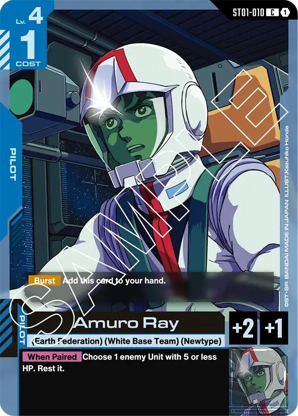 Image for Amuro Ray (ST01-010) (Starter Deck 01: Heroic Beginnings) (ST01) - Gundam Card Game
